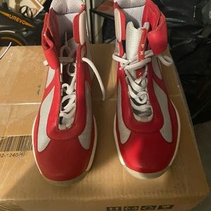 Red Prada high tops